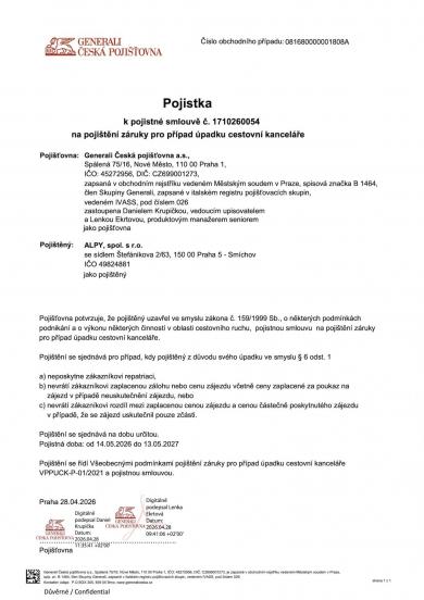 pojištění úpadek