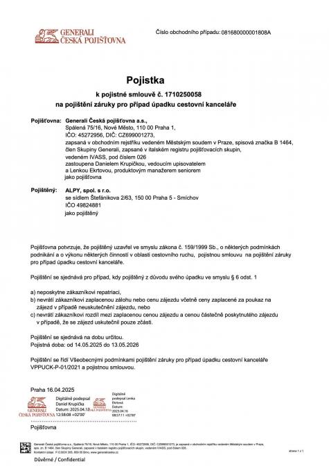 pojištění úpadek
